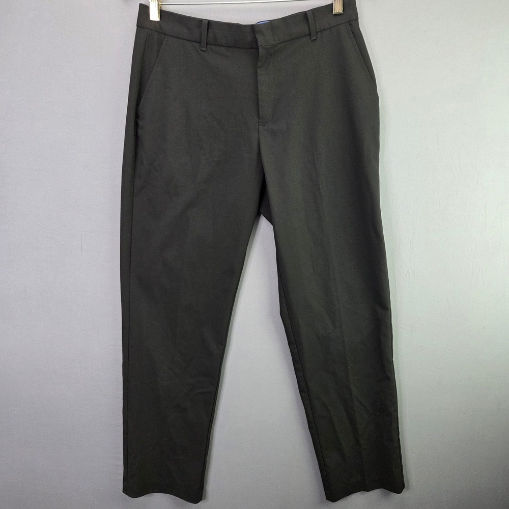 IZOD Boys Dress Pants 18 Husky Black Flat Front Stretch Trousers Uniform Wedding